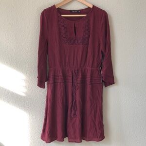 NWT ModCloth Doe & Rae Burgundy Dress Size M